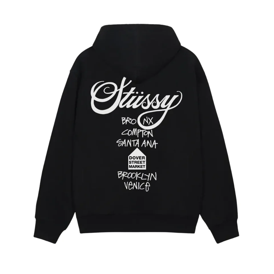 Bluza Stüssy Men's DSM World Tour Hoodie Black