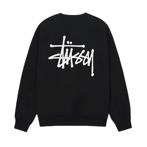 Stussy Men's Basic Stussy Crew Black