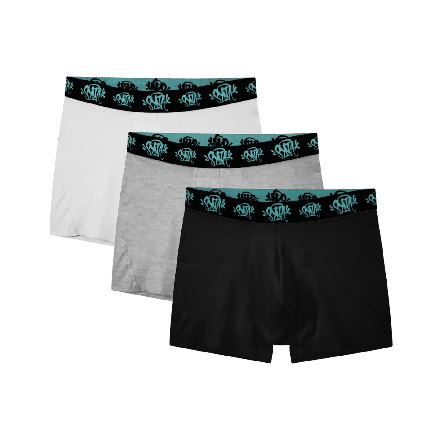 3PACK Boxerki SynaWorld White/Grey/Black
