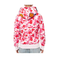 Bluza BAPE ABC Camo Shark PONR Full Zip Hoodie Pink