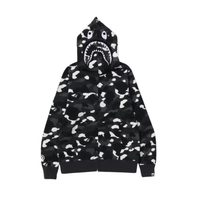 Bluza BAPE City Camo Shark Full Zip Hoodie Black