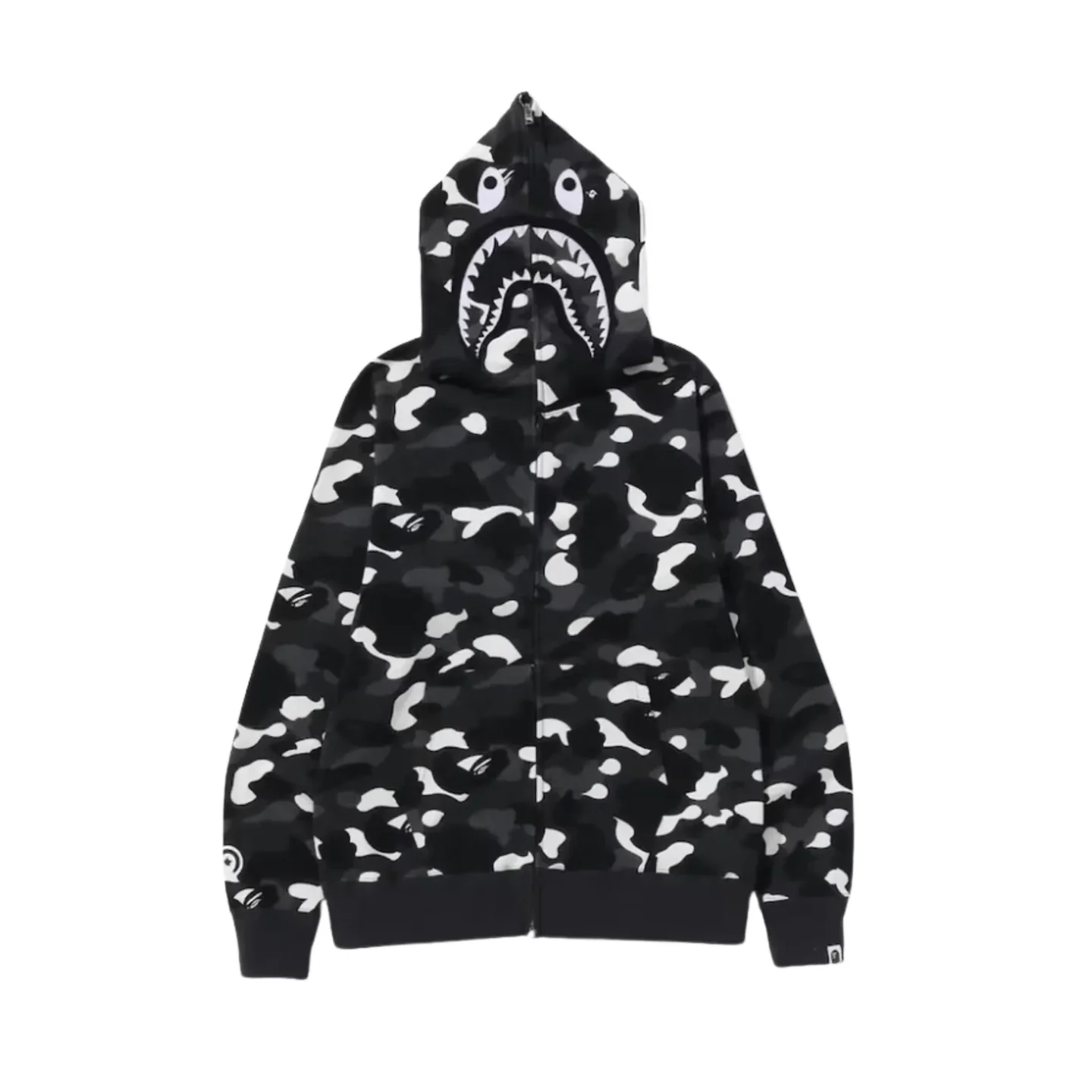 Bluza BAPE City Camo Shark Full Zip Hoodie Black