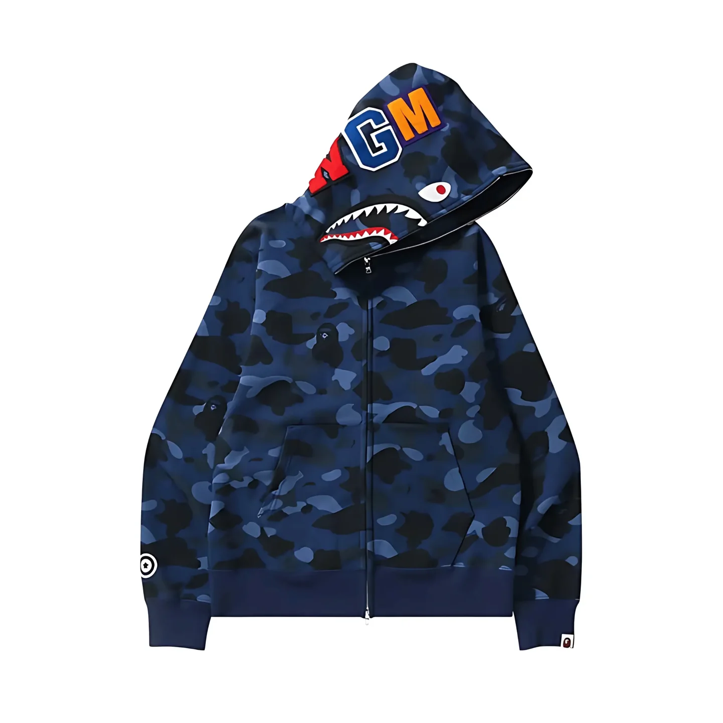 Bluza BAPE Color Camo Shark Full Zip Hoodie Navy