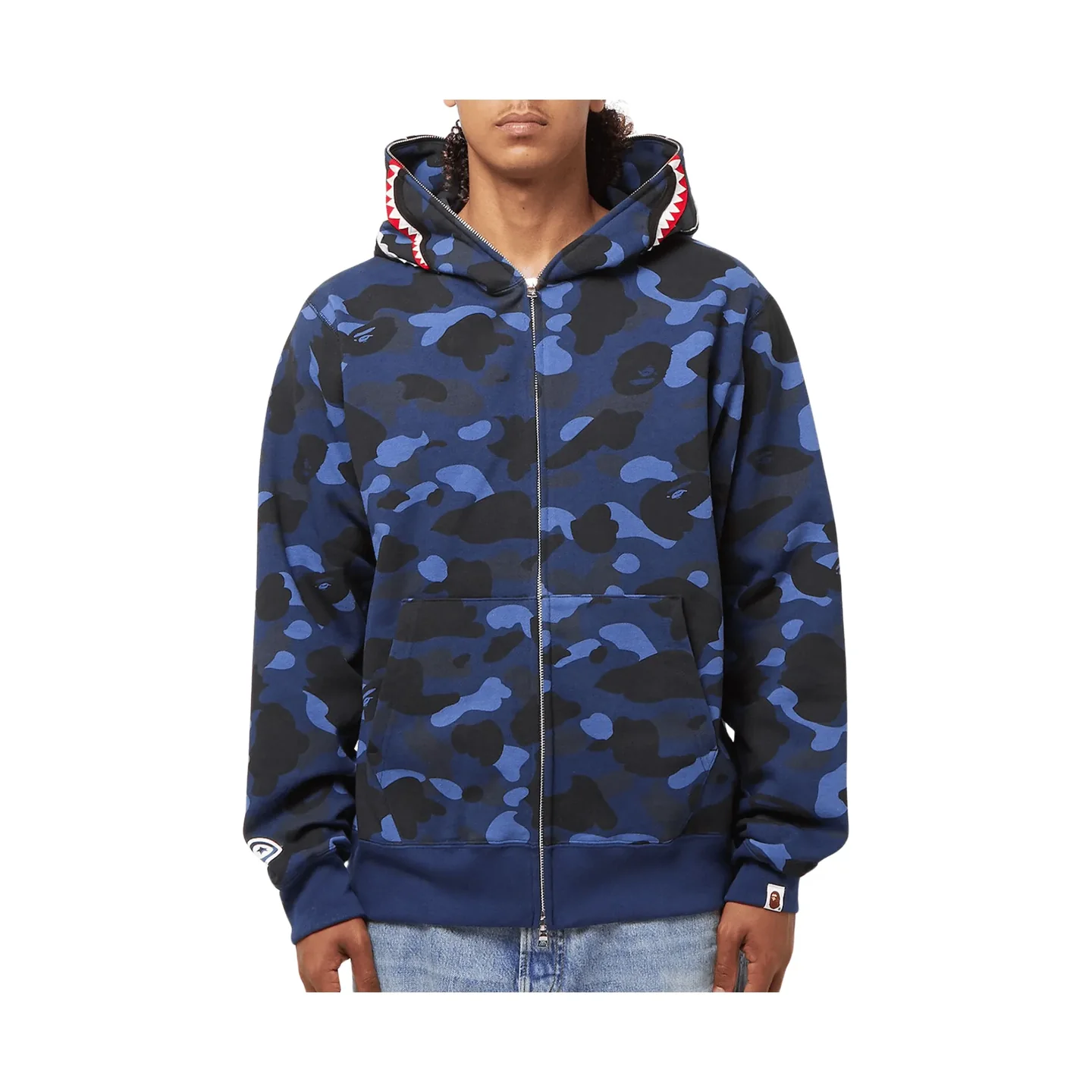 Bluza BAPE Color Camo Shark Full Zip Hoodie Navy