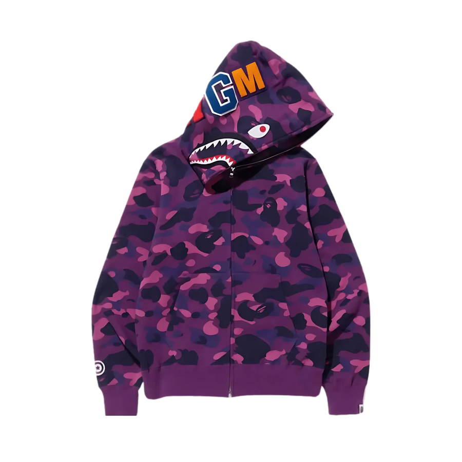 Bluza BAPE ABC Color Camo Shark Full Zip Hoodie Purple