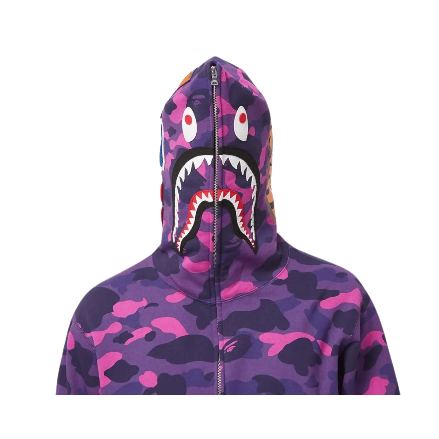 Bluza BAPE ABC Color Camo Shark Full Zip Hoodie Purple