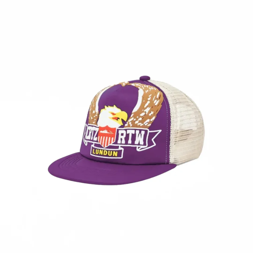 Czapka Corteiz Dipset Trucker Purple Eagle Fioletowa