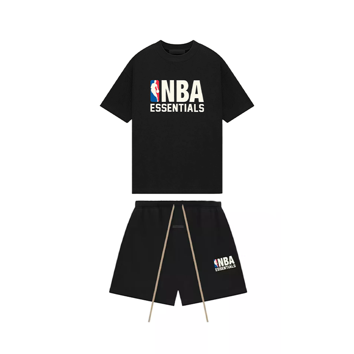 Komplet krótki Essentials NBA Black