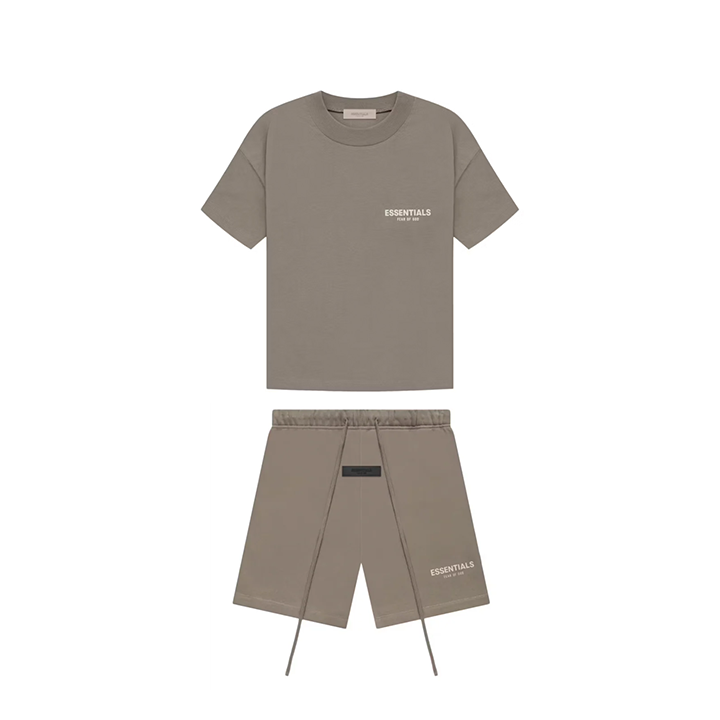 Komplet krótki Essentials Taupe