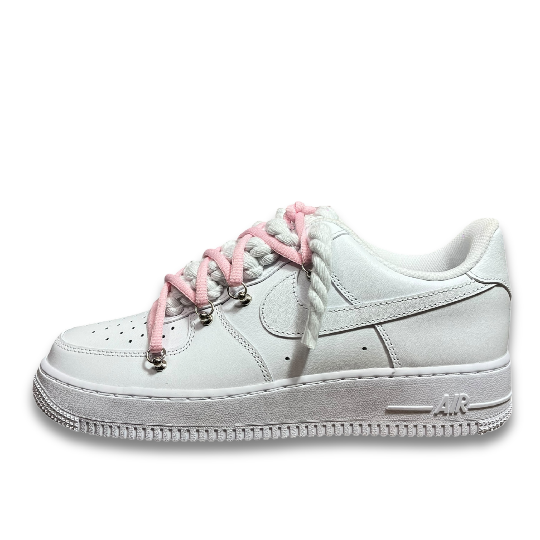 Nike Air Force 1 White / PINK DOUBLE ROPE LACES v2