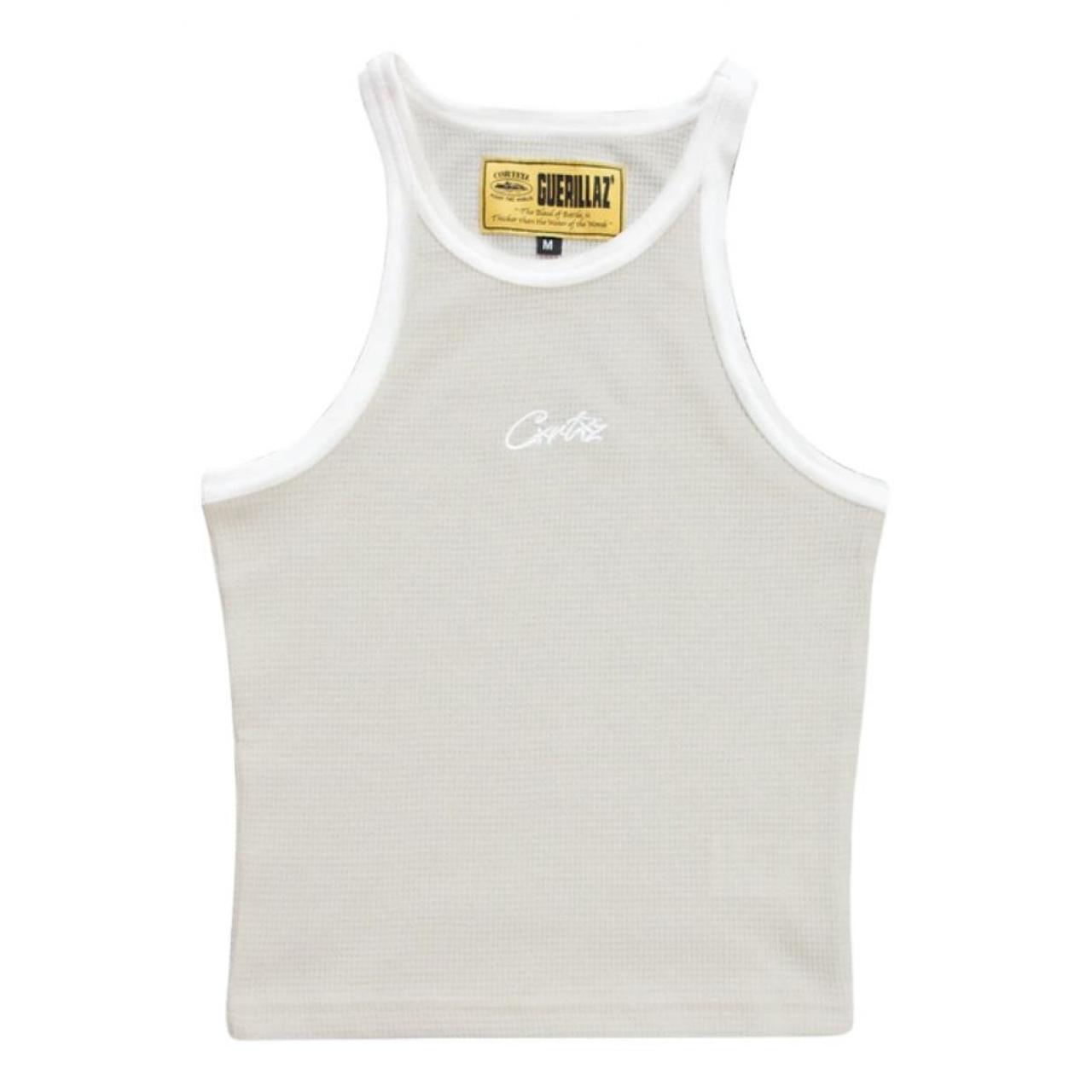 Corteiz Womens Allstarz Contrast Tank Top Kremowy