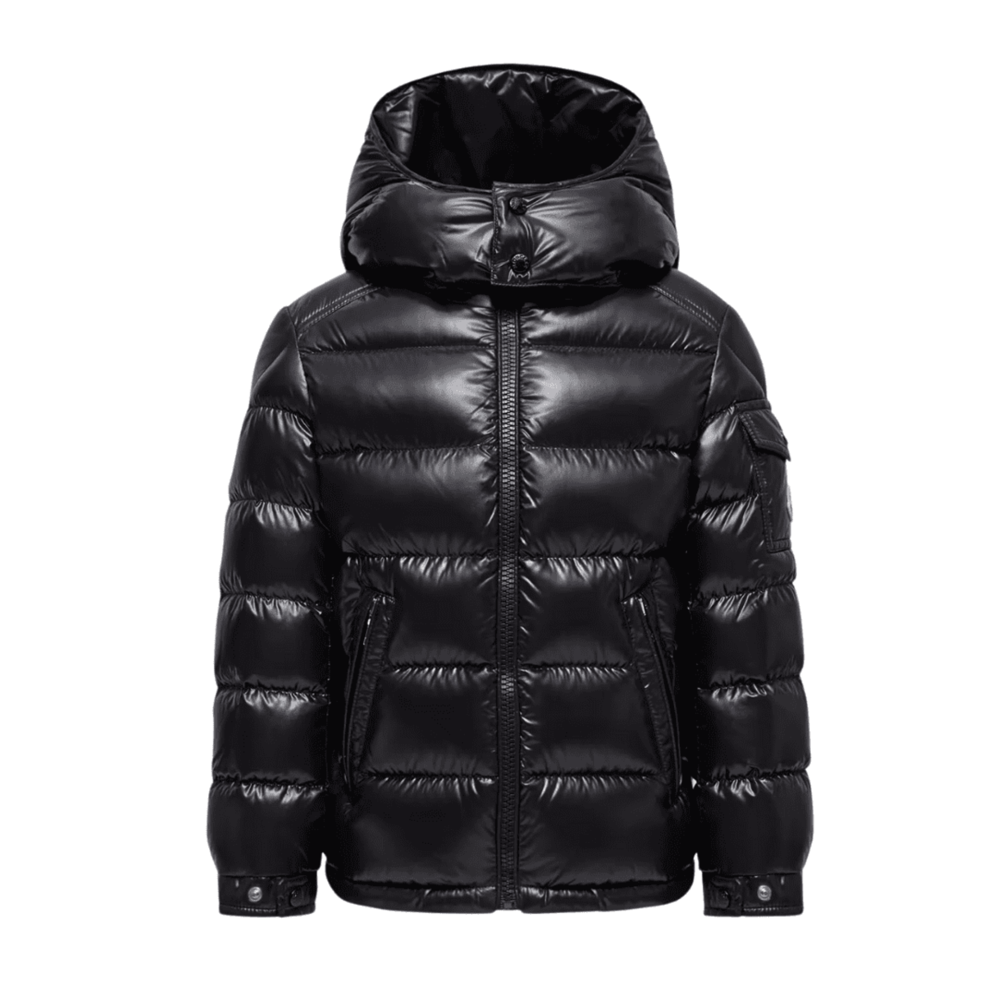 Kurtka Puchowa Moncler Maya Hooded Down Jacket (Czarna) (POWYSTAWOWE)