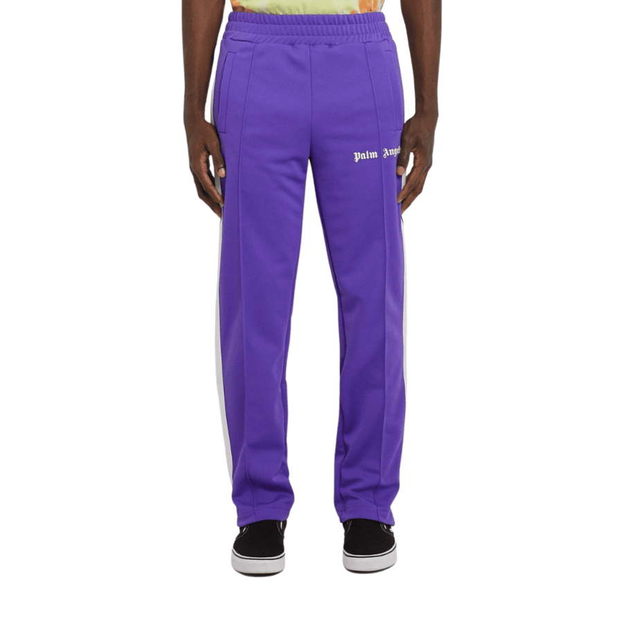 Palm Angels – Striped T ech-Jersey Track Pants – Purple (POWYSTAWOWE)