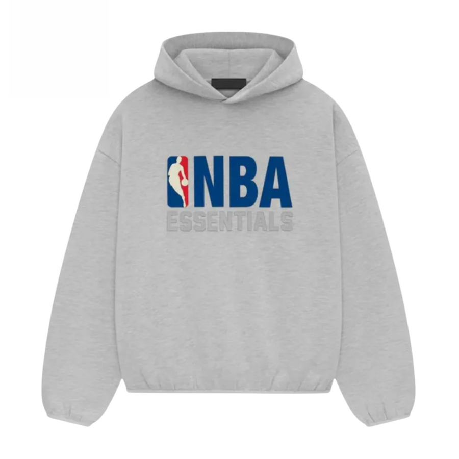BLUZA ESSENTIALS NBA HOODIE LIGHT HEATHER
