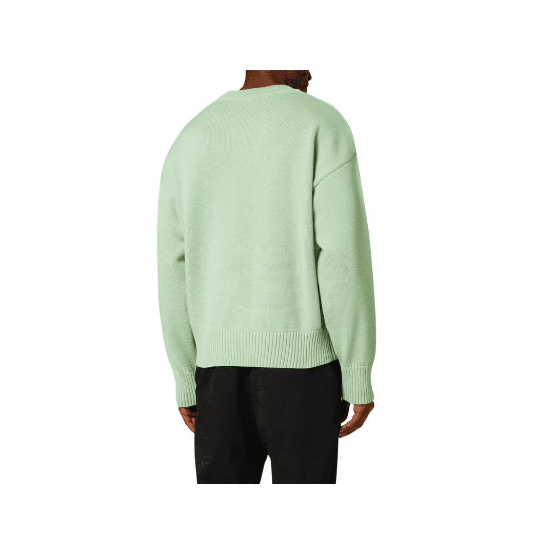 Ami Sweater Green with White Logo