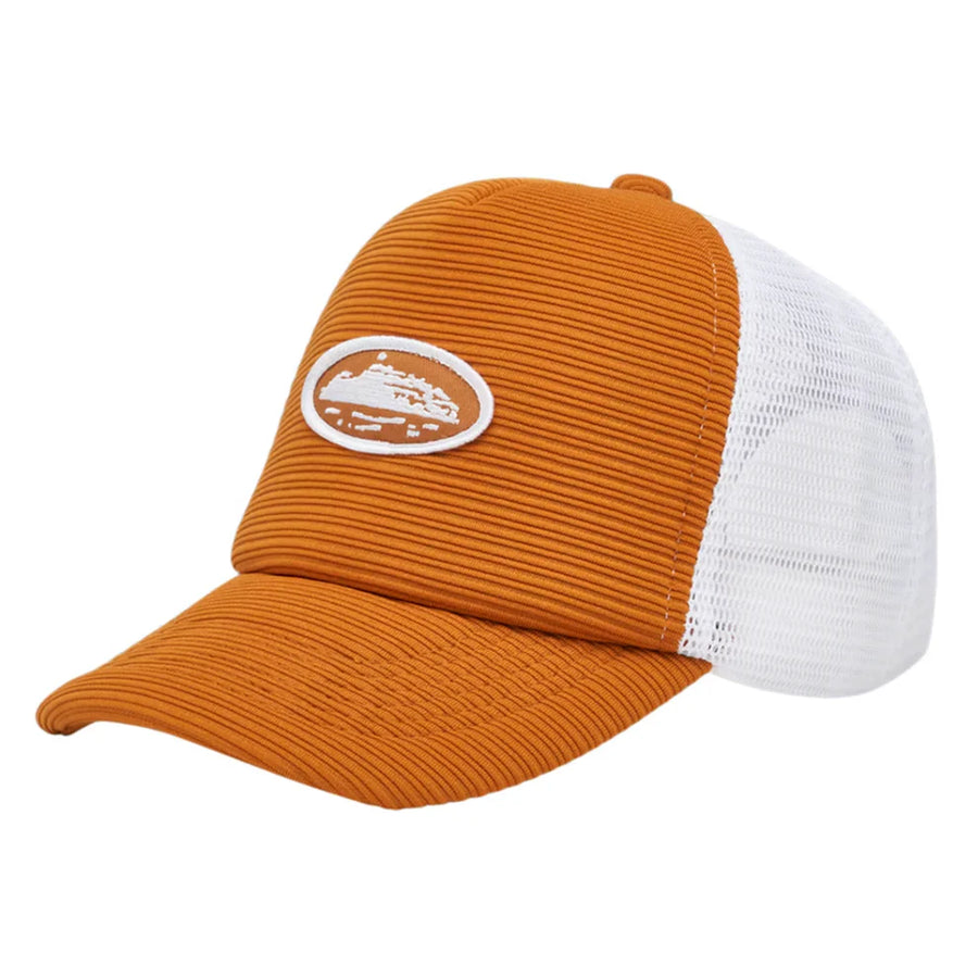 Czapka Corteiz Ace Trucker Cap Sunburn Pomarańczowa