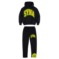 Set College Hood Tracksuit - Black/Yellow