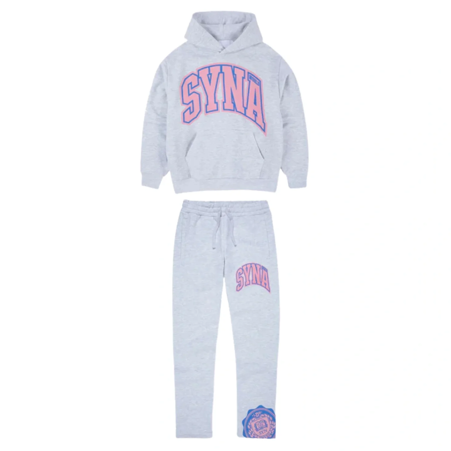 Set SynaWorld College Tracksuit - Grey/Pink