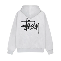 Stüssy Men's Basic Stüssy Hood Zip Ash Heather