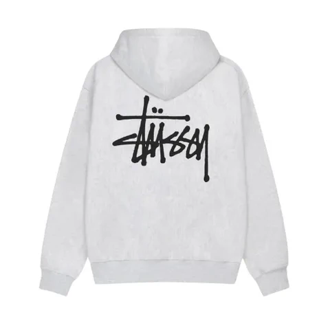 Stüssy Men's Basic Stüssy Hood Zip Ash Heather