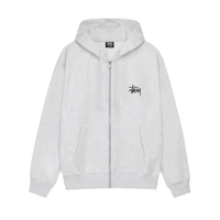 Stüssy Men's Basic Stüssy Hood Zip Ash Heather