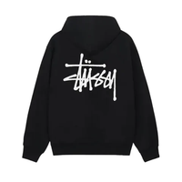 Bluza Stüssy Men's Basic Stüssy Hood Zip Black
