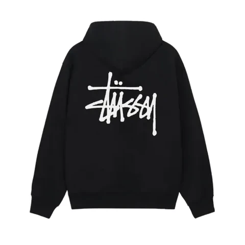 Bluza Stüssy Men's Basic Stüssy Hood Zip Black