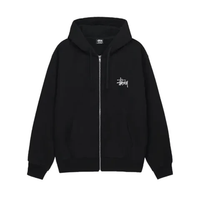 Bluza Stüssy Men's Basic Stüssy Hood Zip Black