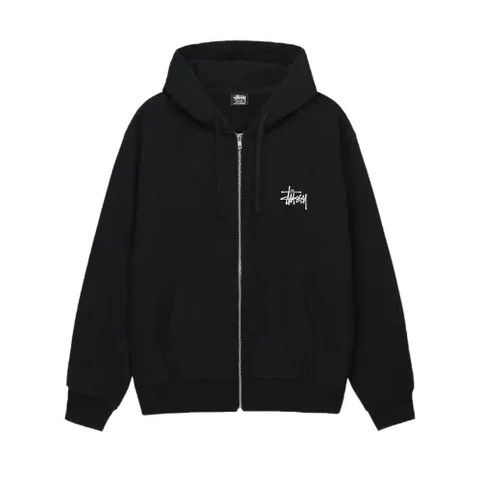Bluza Stüssy Men's Basic Stüssy Hood Zip Black