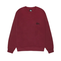 Stussy Men's Basic Stussy Crew Wine