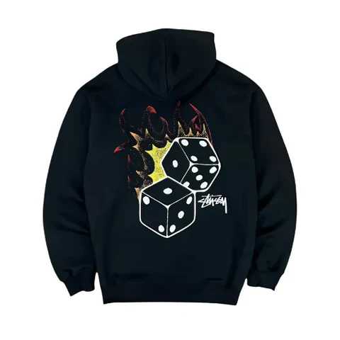 Bluza Stussy Fire Dice Hoodie Black