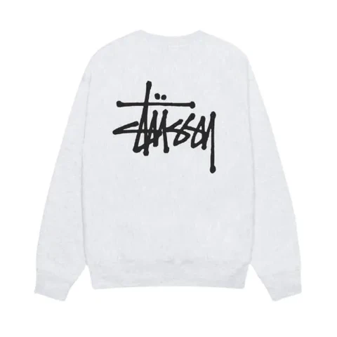 Stussy Men's Basic Stussy Crew Ash Heather