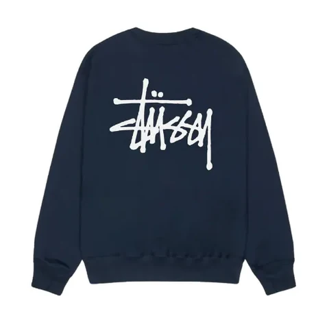 Stussy Men's Basic Stussy Crew Navy