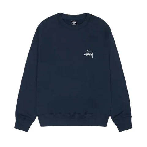 Stussy Men's Basic Stussy Crew Navy