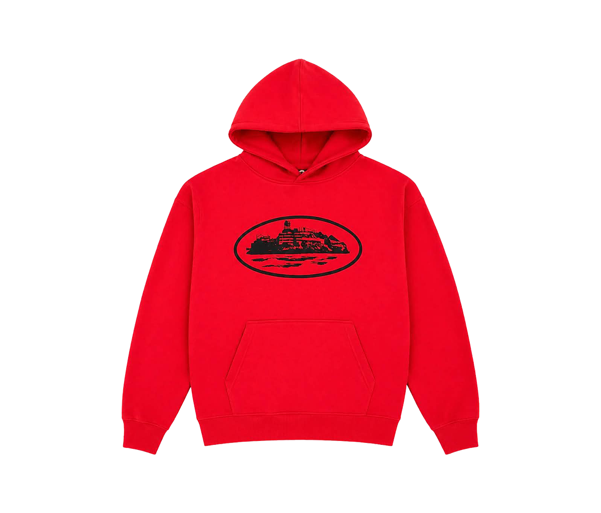 Corteiz Alcatraz Czerwony/Czarny Bluza