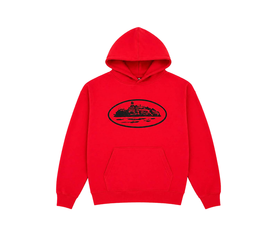 Corteiz Alcatraz Czerwony/Czarny Bluza