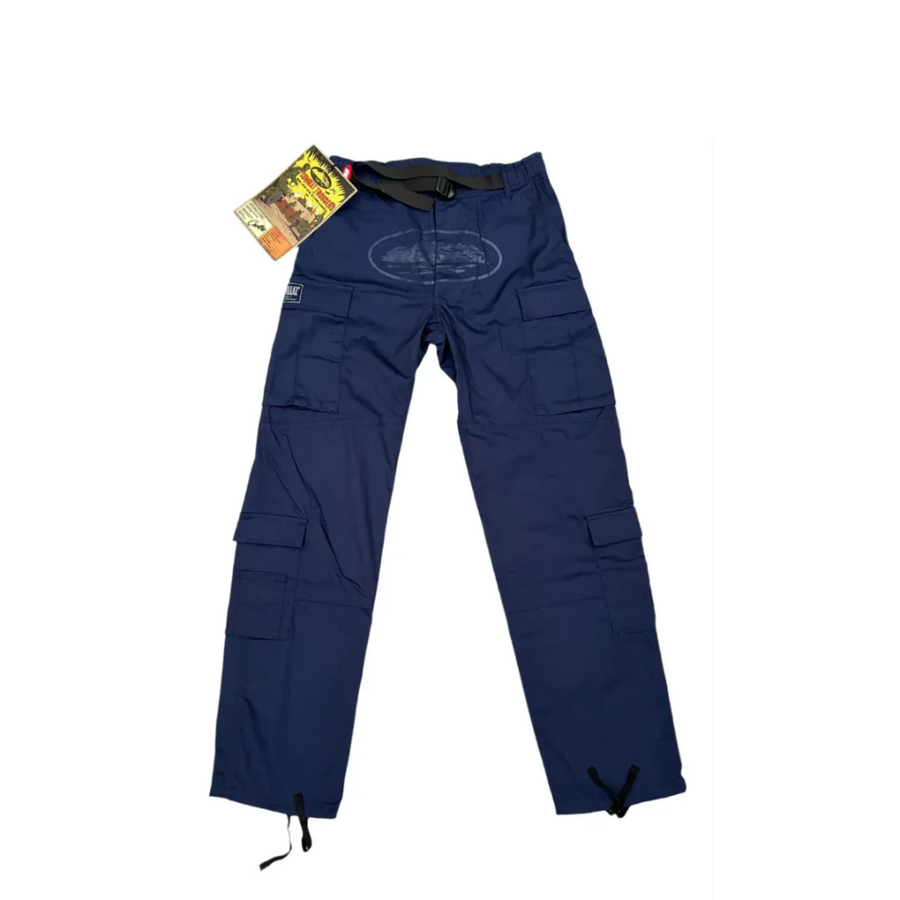 Corteiz Guerillaz Cargo Pants Granatowe