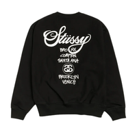 Bluza Stussy World Tour Crewneck Black