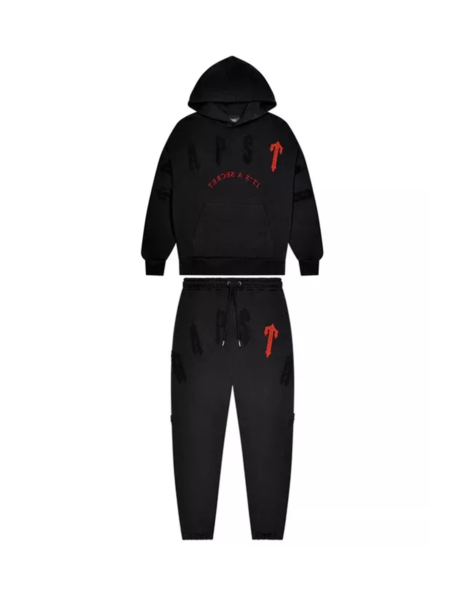 Set Trapstar Irongate Arch Chenille 2.0 (Black/Black/Red)