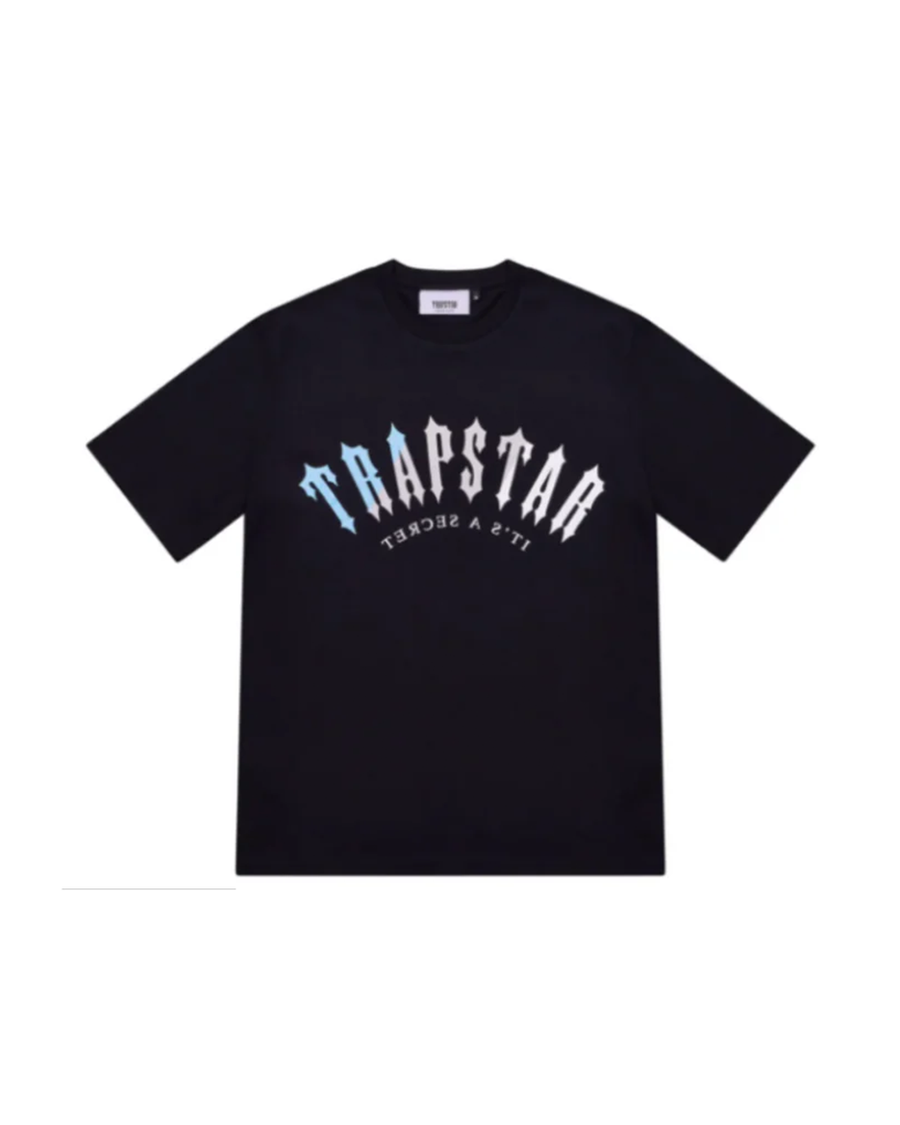 Koszulka Trapstar Decoded Print Black Light Blue