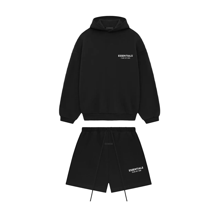Komplet bluza + spodenki Essentials Black/White