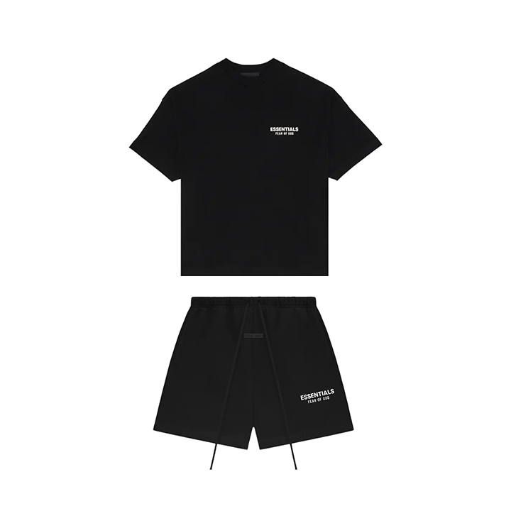 Komplet krótki Essentials Black/White