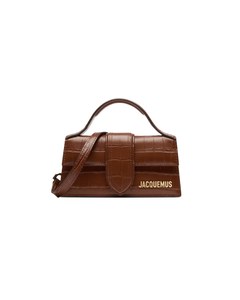 Jacquemus Le Bambino Mini Croco Brown Lucido Bag