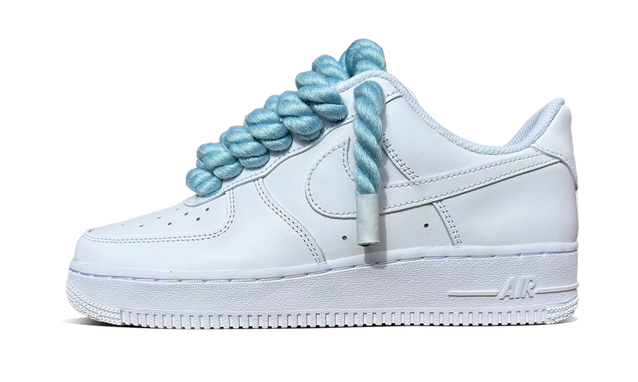 Nike Air Force 1 White / BLUE ROPE LACES