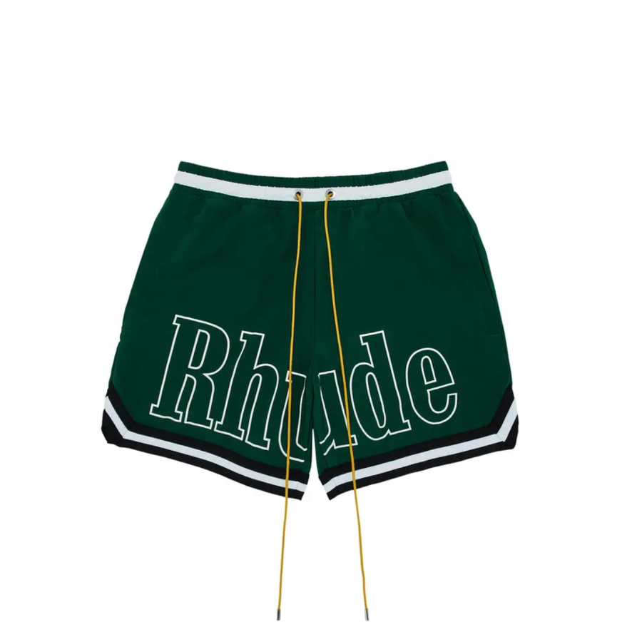 Spodenki Rhude Logo Basketball Swim Short 'Forest Green/Black/White’