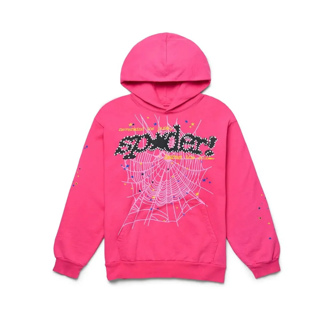 Sp5der P*NK V2 Hoodie Pink