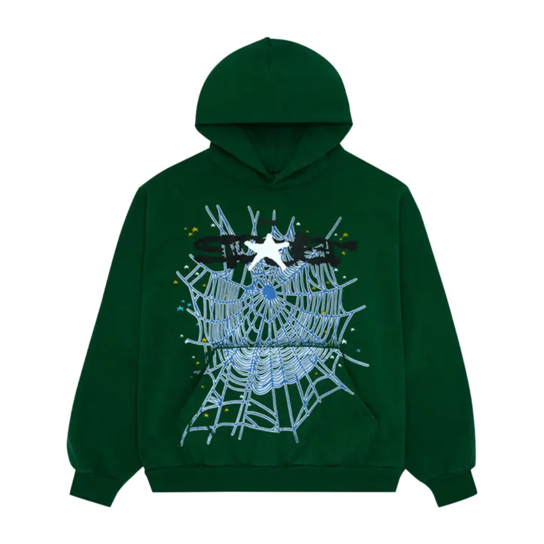 Bluza Sp5der Web Hoodie 'Hunter Green’