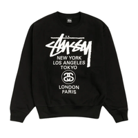 Bluza Stussy World Tour Crewneck Black