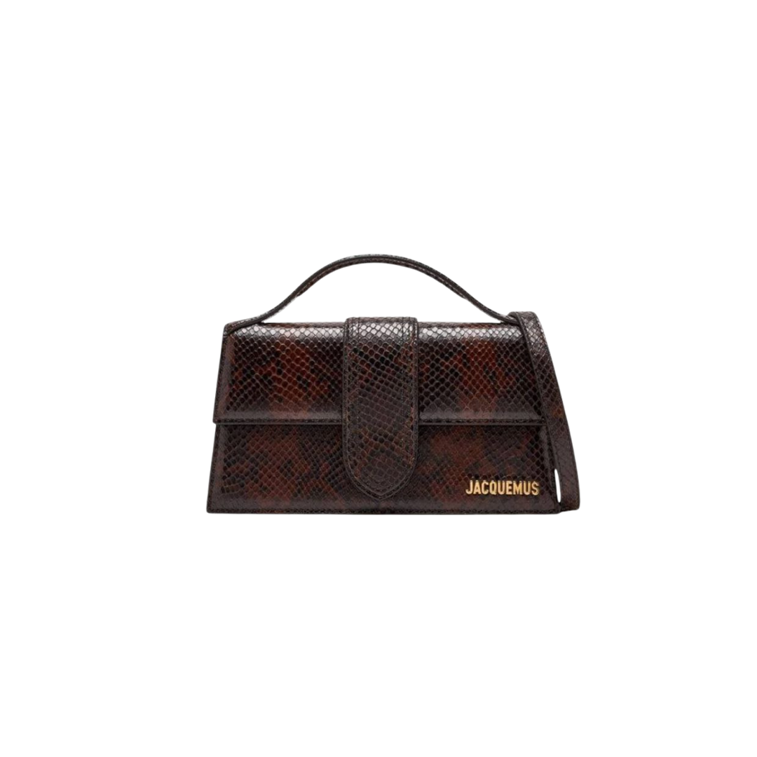Jacquemus torebka The large Bambino Pitone Scuro